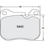 PFC 443 Race Pad Set - 11 Cmpd 18 mm