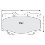 PFC 502 Carbon Metallic Bremsbelagsatz