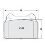 PFC 1368 Race Pad Set - 38 Cmpd 14 mm