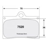 PFC 7520 Motorrad Pad Set - 01 Cmpd 09 mm