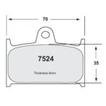 PFC 7524 Motorrad-Pad-Set - 10 Cmpd mm