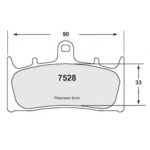 PFC 7528 Motorrad Pad Set - 99 Cmpd 09 mm