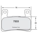 PFC 7533 Race Pad Set - 95 Cmpd 08 mm