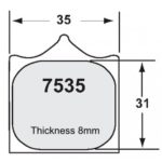 PFC 7535 Motorrad Pad Set - 95 Cmpd 09 mm