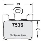 PFC 7536 Motorrad-Pad-Set - 95 Cmpd 09 mm