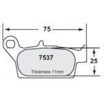 PFC 7537 Motorrad Pad Set - 80 Cmpd 11 mm