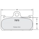 PFC 7573 Motorrad Pad Set - 67 Cmpd 11 mm