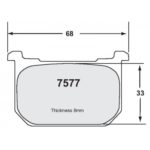 PFC 7577 Motorrad Pad Set - 95 Cmpd 10 mm