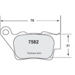 PFC 7582 Motorrad Pad Set - 37 Cmpd 09 mm