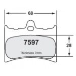 PFC 7597 Motorrad Pad Set - 95 Cmpd 07 mm