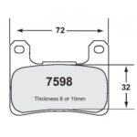 PFC 7598 Motorrad Pad Set - 95 Cmpd 10 mm