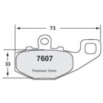 PFC 7607 Motorrad Pad Set - 95 Cmpd 10 mm