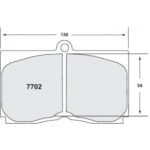 PFC 7702 Race Pad Set - 93 Cmpd 25 mm - Rr