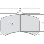 PFC 7712 Race Pad Set - 99 Cmpd 25 mm