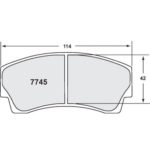 PFC 7745 Race Pad Set - 13 Cmpd 16 mm