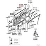 Mitsubishi OEM Moulding FR Tür rechts