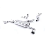 Milltek Sport SSXAU257 Non-Resonated (Louder) Cat-Back Exhaust System with Dual Polished GT100 Trims