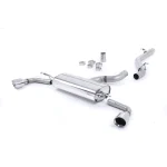 Milltek Sport SSXAU258 Non-Resonated (Louder) Cat-Back Exhaust System with Dual Polished 100mm JET Trims