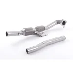 Stainless Steel Cast Large Bore Downpipe with Hi-Flow Sports Catalyst (For Milltek Race Cat-Back) SSXAU312