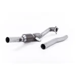 Stainless Steel Cast Large Bore Downpipe with Hi-Flow Sports Catalyst (For Milltek Race Cat-Back) SSXAU348