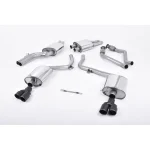 Milltek Sport SSXAU558 Resonated (Quieter) Cat-Back Exhaust System with Quad Cerakote Black Trims