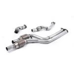 Large Bore Downpipe Pair with Hi-Flow Sports Catalysts (For Milltek Cat-Back) SSXBM1030