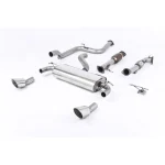 Milltek Sport SSXFD083 Resonated (Quieter) Turbo-Back Exhaust System with 200 CPSI Hi-Flow Sports Catalyst & Dual DTM Trims