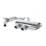 Milltek Sport SSXVW169 Resonated (Quieter) Cat-Back Exhaust System with Dual GT100 Trims (For R32 Valance)