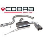 Cobra Sport Cat Back System - Doppel zu einer Seite / passt Standard. Stoßstange Golf GTD Mk6 (5K) 170PS