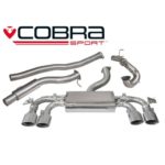 Cobra Sport Turbo Rückenpaket (mit De-Cat & Resonator) - Valved Golf R Mk7 (5G)