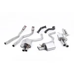 Milltek Sport SSXAU597 Resonated (Quieter) Complete Exhaust System with Catalyst Bypass - Uses OE Trims