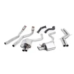 Milltek Sport SSXAU598 Non-Resonated (Louder) Complete Exhaust System with Catalyst Bypass - Uses OE Trims