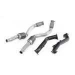 Milltek Sport SSXAU635 Large Bore Downpipes with Hi-Flow Sports Catalysts (For OE Cat-Back)