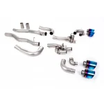 Milltek Sport SSXBM1188 OPF/GPF Back System with valved Rear Silencer Bypass & GT-115 Burnt/Blue Titanium Trims