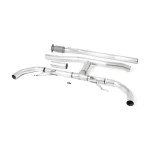 Milltek Sport SSXMZ132 Non-Valved Cat-Back Race Exhaust System (Louder) with GPF Delete - Uses OE Trims