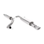 Milltek Sport SSXSE007 Resonated (Quieter) Cat-Back Exhaust System with Twin JET Trims