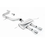 Milltek Sport SSXSE153 Non-Resonated (Louder) Cat-Back Exhaust System with Dual Polished GT100 Tips