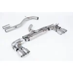 Milltek Sport SSXVW715 80mm Race Cat-back with GT-100 Brushed Titanium Trims (Non-Resonated - Loudest)